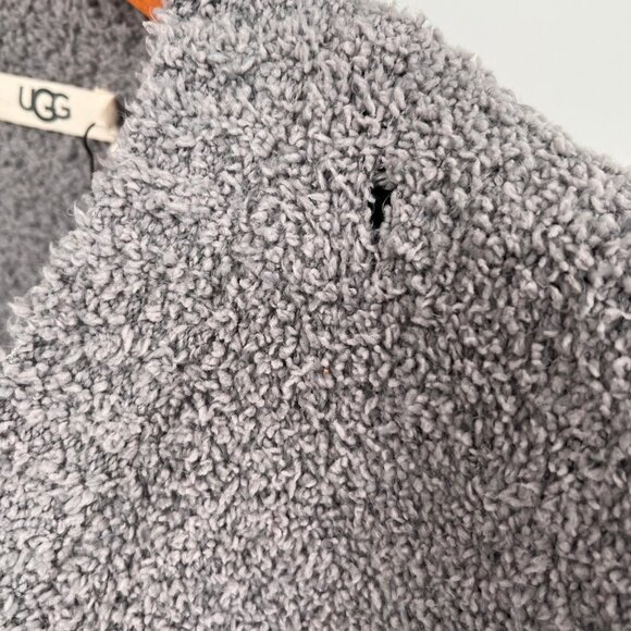 UGG Phoebe Wrap II Cardigan Size XS Open Front Damaged Knit Pockets Draped - Picture 11 of 15